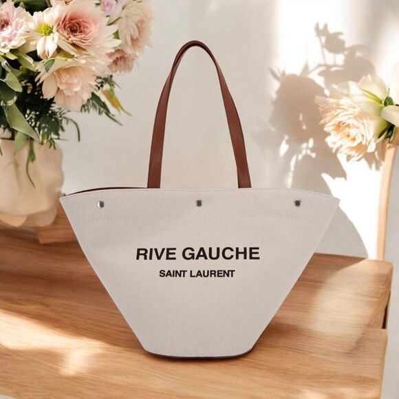 NWT YSL Rive Gauche Canvas Tote - Picture 1 of 5
